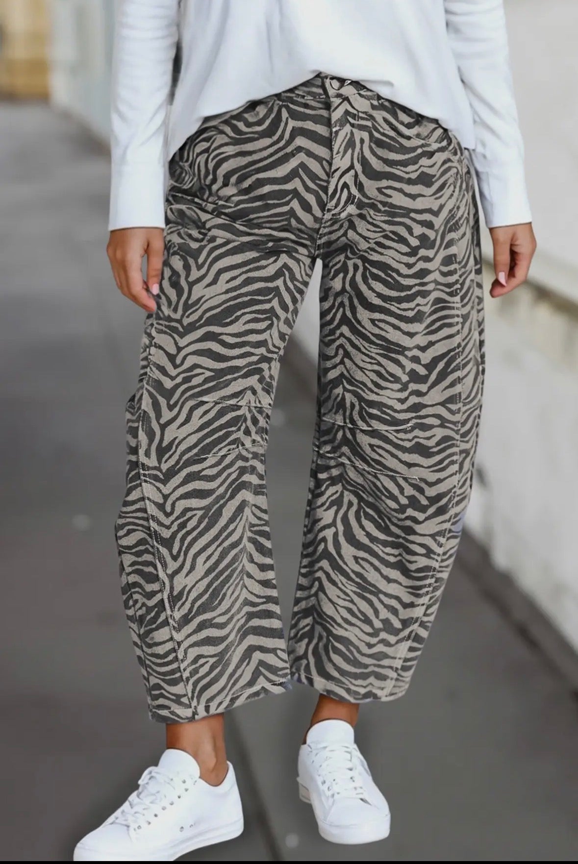 *PREORDER* Zebra Barrel Jeans